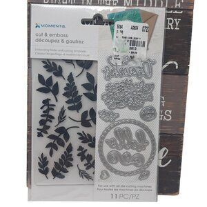 Momenta Embossing Folder And Cutting Templates Leaf Theme Set 11 Pc